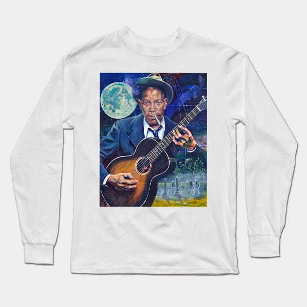 Robert Johnson Long Sleeve T-Shirt by Copypapper 